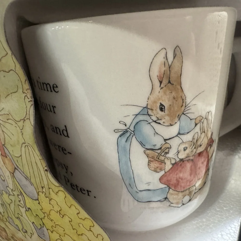 Vtg New Wedgwood Peter Rabbit 3-Piece Breakfast Set Bowl Plate Mug England